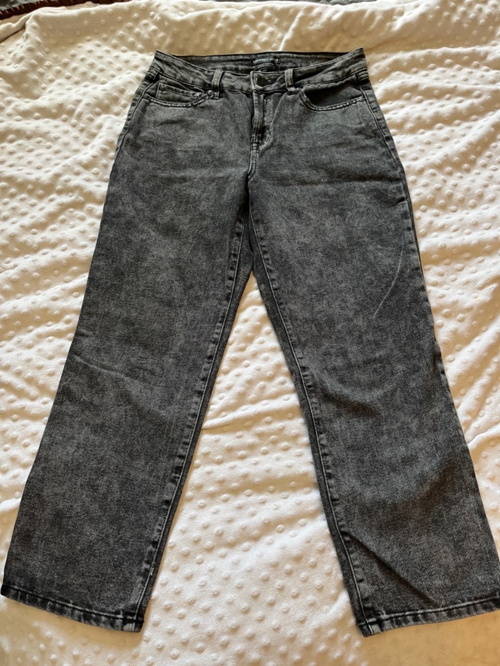 Sincerely Jules Black Gray Acid-Wash Jeans